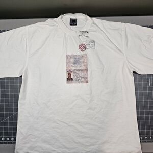 Vintage Tupac Makaveli Tshirt XXL Passport Raptee Y2K Hip Hop Streetwear Minimal